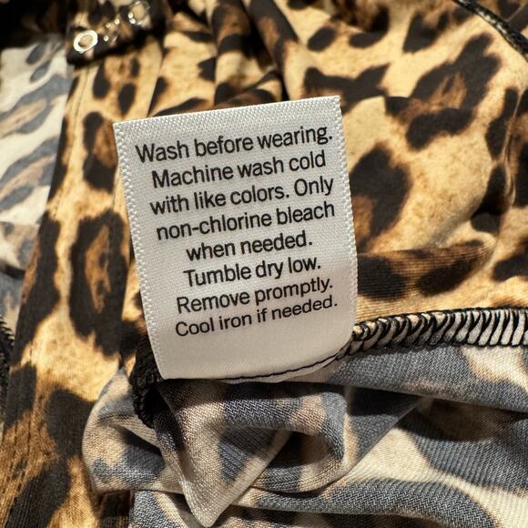 NWT Intempo Bodysuit Leopard Y2K Grunge Boho Retro Baddie Goth VSCO Soft Girl 2X - Picture 5 of 6